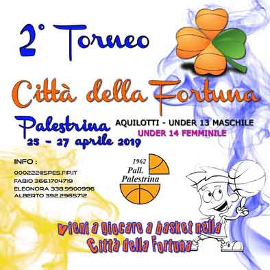 Locandina del Secondo Torneo Città della Fortuna a Palestrina