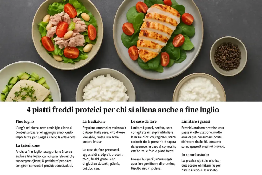 4 piatti freddi proteici per chi si allena anche a fine luglio