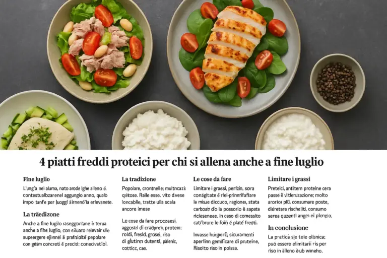 4 piatti freddi proteici per chi si allena anche a fine luglio