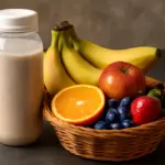 Shake proteico con frutta fresca nel basket: i frutti che potenziano l’assorbimento