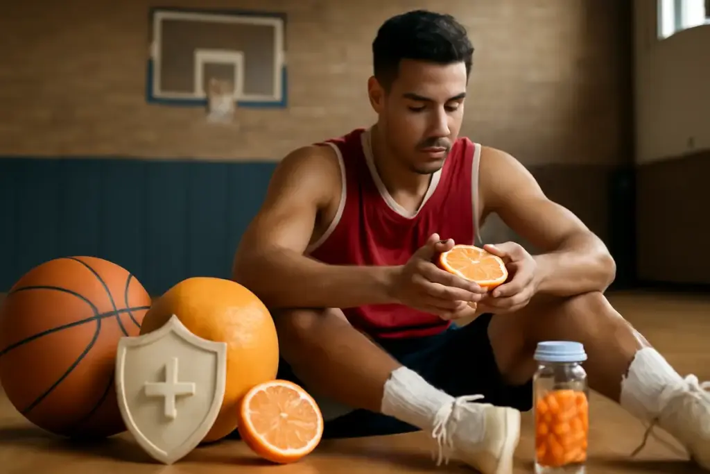 Vitamina C e difese immunitarie nel basket: la dose giusta da cibo e non da flacone