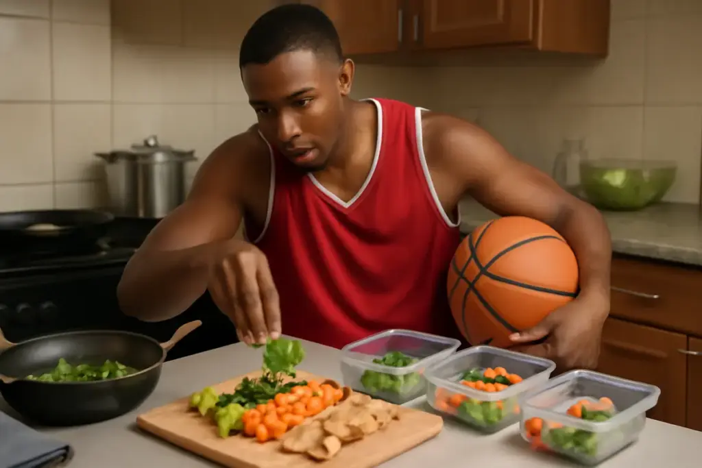 Meal prep serale per cestisti: l’ordine di cottura che salva i nutrienti